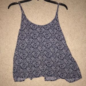 Blue shell flowy top